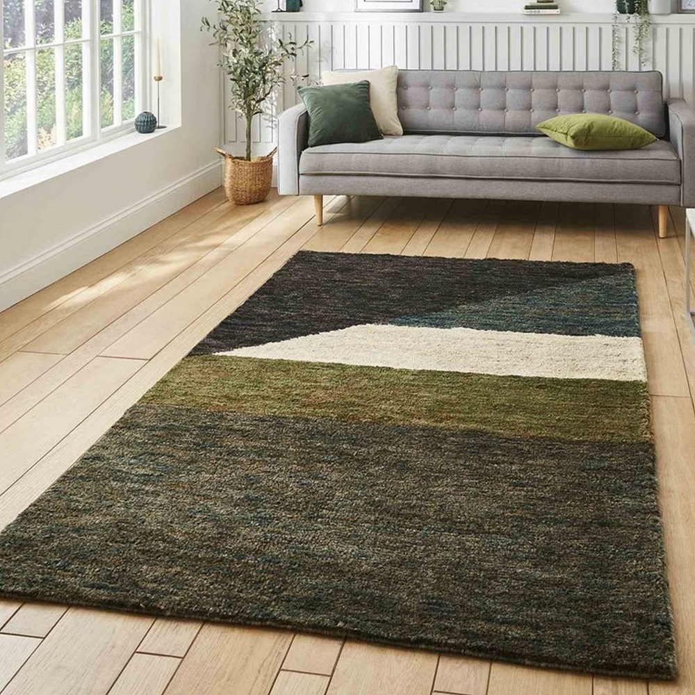 Hemp 23373 Modern Geometric Rugs in Multi